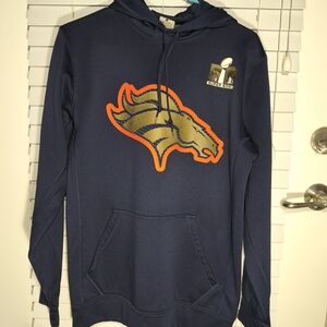 Nike Broncos Men's Hoodie Size S Blue Super Bawl 50 Long Sleeve